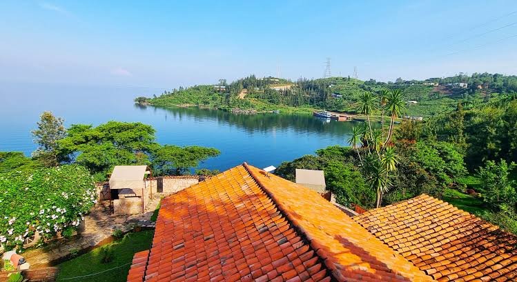 Aerial View of Lake Kivu Rwanda