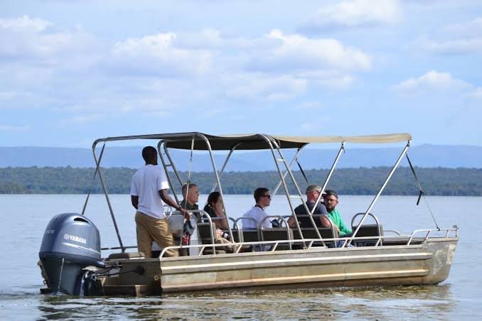 Enjoying Boat Cruise at Lake Kivu