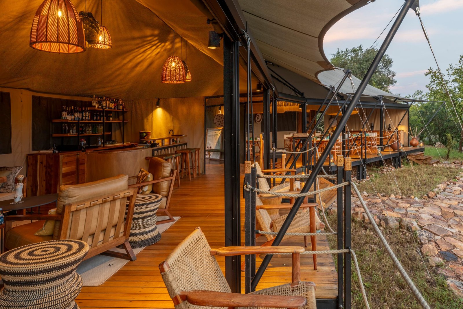 Dining at Karenge Bush Camp is a true safari experience where delicious cuisine is enjoyed in the heart of the African wilderness. Meals are freshly prepared by the camp's experienced chefs using locally sourced ingredients whenever possible, combining international favorites with authentic East African flavors.