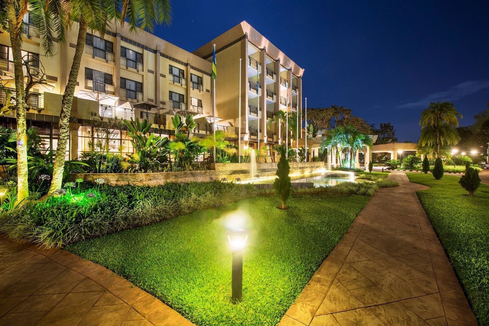 Kigali Serena Hotel enjoys one of the finest locations in Rwanda's capital city, placing guests at the center of Kigali's commercial, cultural, diplomatic, and tourism activities. Conveniently situated within the city's central business district, the hotel provides an excellent base for both business travelers and tourists exploring Rwanda before or after their safari adventures.